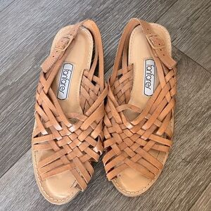Vintage Woven Leather Huarache Flat Sandals